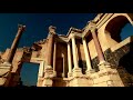 Stock Footage of a Corinthian order columns at Beit She&#39;an in Israel