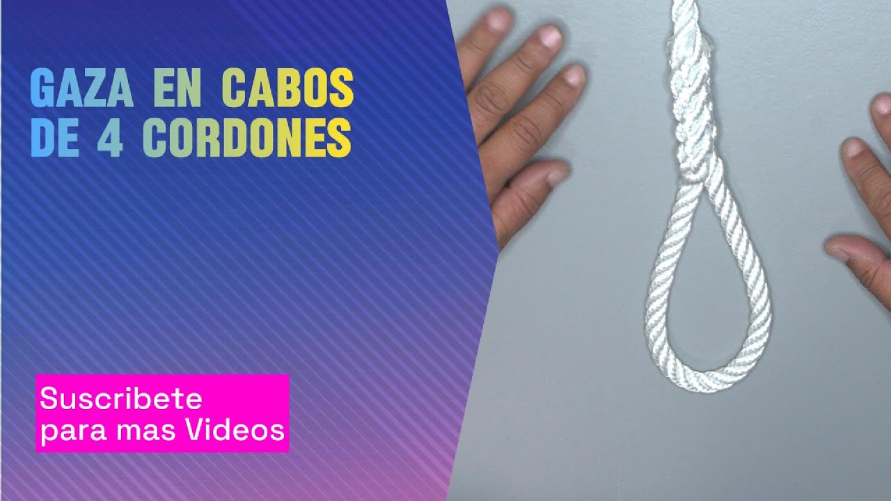 Gaza en un cabo de 4 cordones #costurafacil #nudosmarineros #nudos