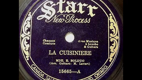 La Bolduc "La Cuisinire" (1929) Canada's Madame Bo...