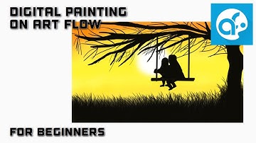 Digital painting on art flow for beginners on Samsung s6lite tablet