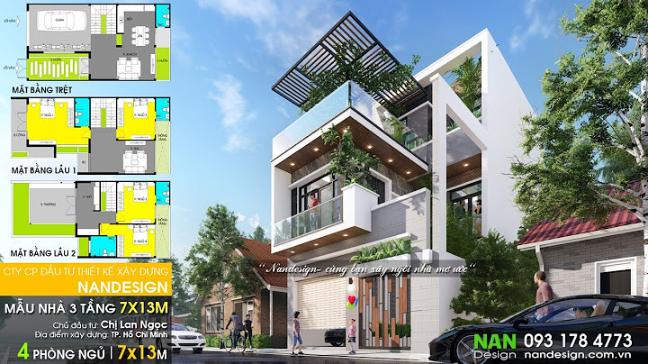 Mẫu nhà đẹp 7x13m 3 tầng