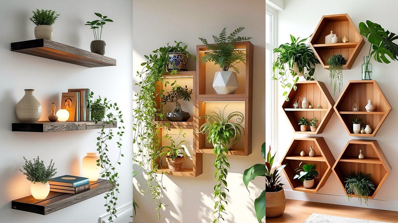View of 100 Minimalist Wall Shelf Designs For Living Spaces | Elegant Wall ...