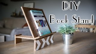This is a simple do it yourself book stand. It was created to give a unique look as well as provide function. My coworker needed extra 