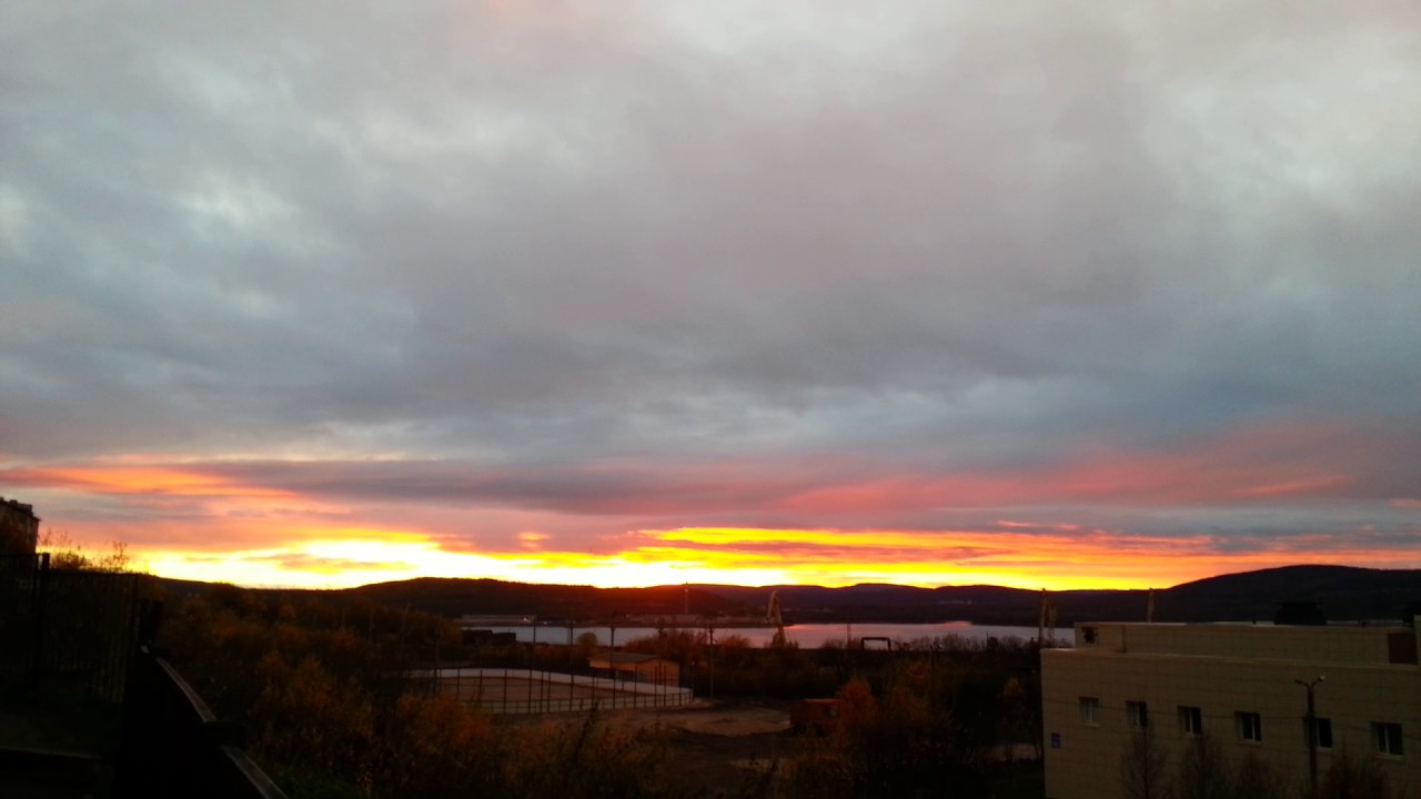 Закат в Мурманске. Осень 2016 - YouTube