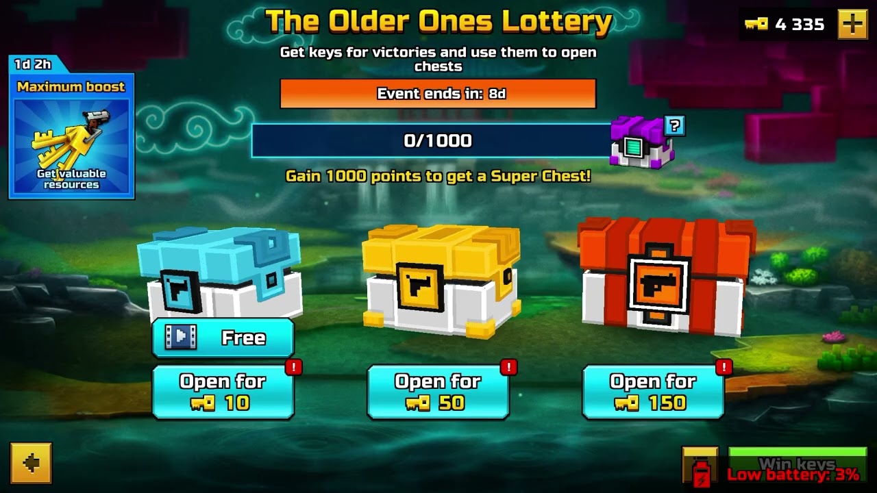 7700 key opening but I receive nothing but gems!