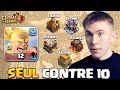 Je suis seul en 1v10 avec les barbares attaquants  clash of clans