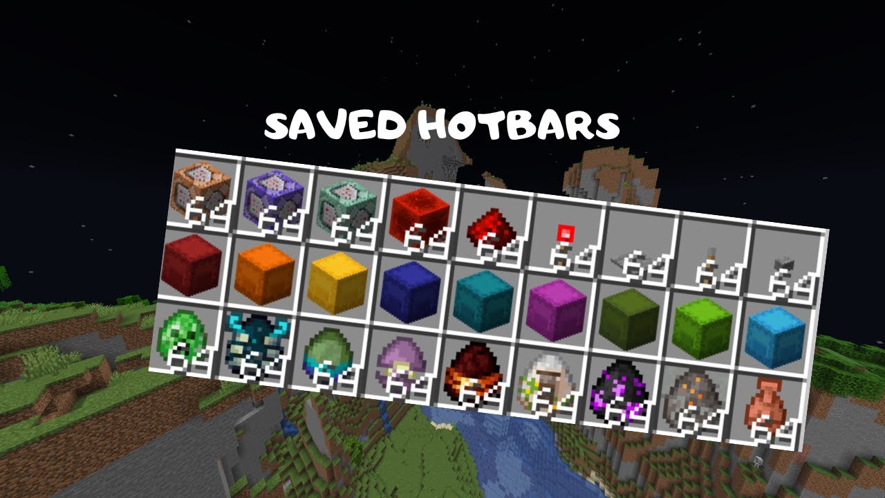How to use saved hotbars - YouTube
