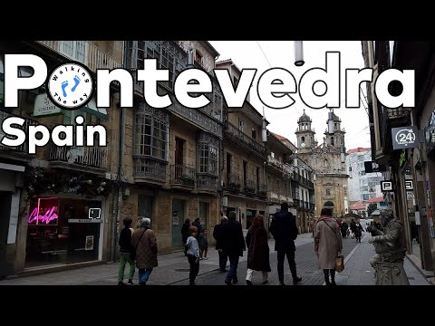 Pontevedra Walk Galicia | Walking Spain Tour 4k Rias Baixas.