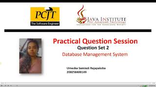 Database Management System - Question set 02