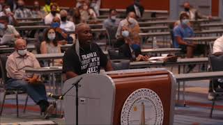 Red McClenny, Waste Management worker speaks out at City Council for hazard pay