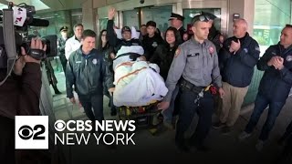 Nassau County Highway Patrol officer leaves hospital a month after funeral procession crash