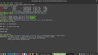 React js 18 develop enviroment with create react app in docker from linux mint 21 v3.