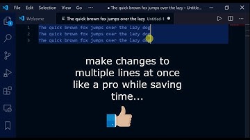 How to edit multiple lines in visual studio code