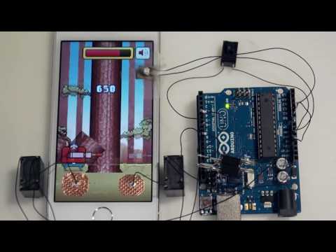 ардуино играет в Timberman