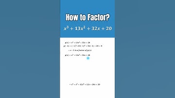x3+13x2+32x+20 Factorise