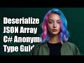 How do I deserialize an array of JSON objects to a C# anonymous type?