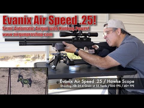 Evanix Air Speed .25 - Semi-Automatic, Reliable PCP Airgun with Power, Range and Accuracy.