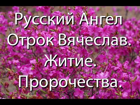 Русский Ангел Отрок Вячеслав. Житие. Пророчества.