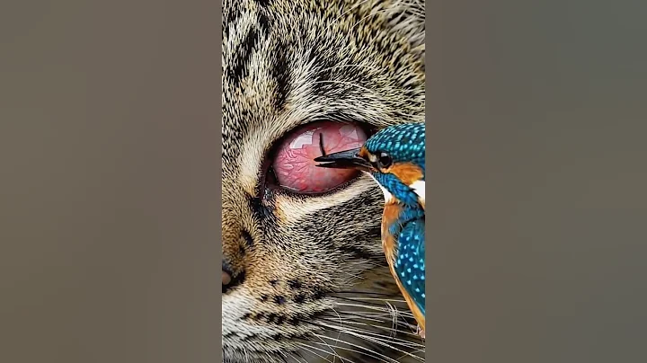 The bird helps the cat #shorts #ai #animals #birds