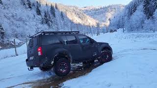 #4x4 Flex Challange, Land Rover #discovery2 TD5 vs Nissan #pathfinder #r51 2.5Dci #snow #offroad