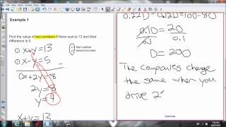 1.5 Linear System Word Problems