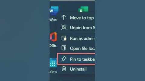 Pin and Unpin | Taskbar | Window 11