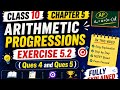 📚 NCERT Solutions Class 10 Maths | Chapter 5 AP | Ex 5.2 Q4 & Q5