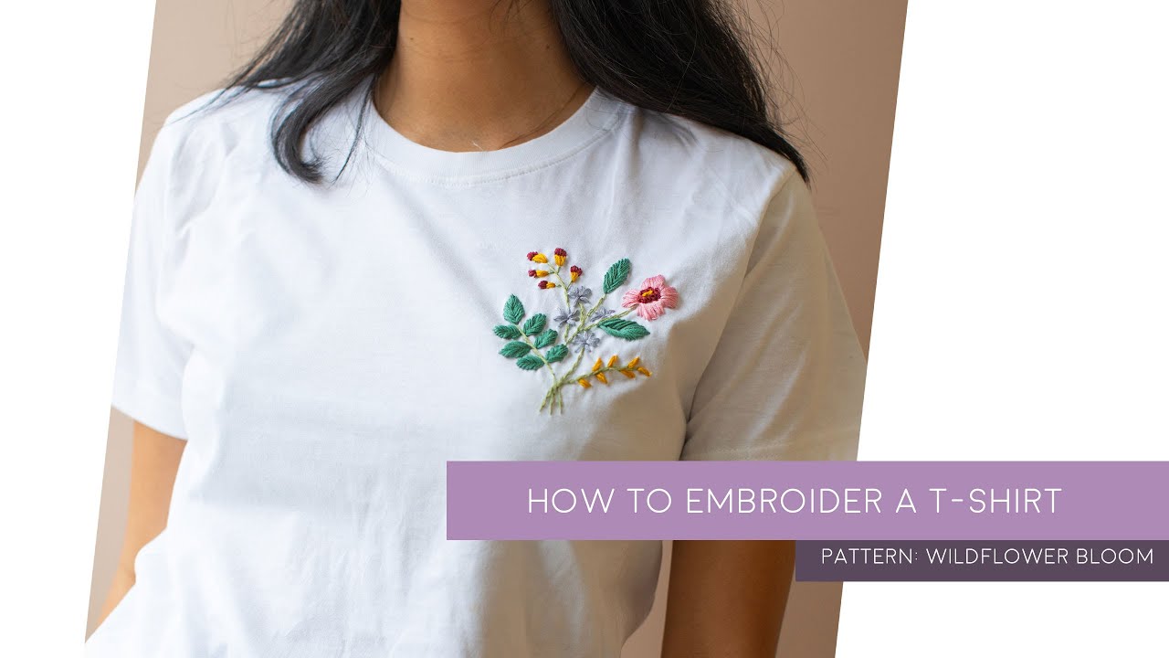 How to embroider a t-shirt with Plystre - YouTube