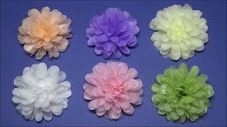 （お花紙）ふんわり可愛いペーパーフラワーの作り方【DIY】(Flower paper)How to make a paper flower