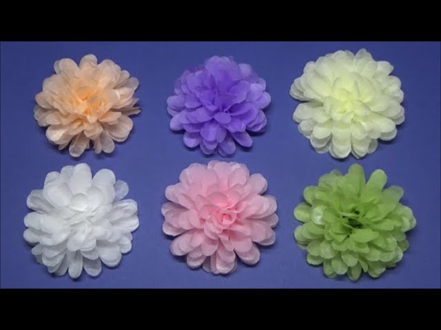 お花紙 ふんわり可愛いペーパーフラワーの作り方 Diy Flower Paper How To Make A Paper Flower Youtube