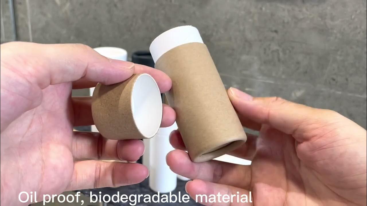 Biodegradable oilproof kraft paper deodorant tubes paper tubes for