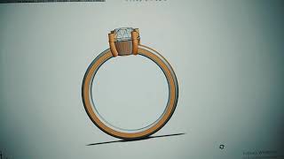 Diamond ring designed in  #solidworks #Alvinalin