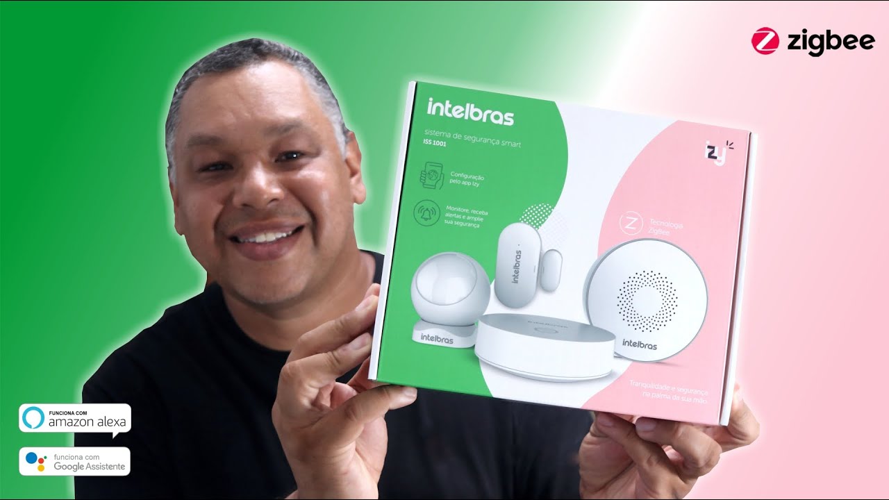 KIT ZIGBEE INTELBRAS ISS 1001 Hub, Sensores e Sirene Compatível com