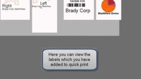Brady MarkWare Software: Printing Labels