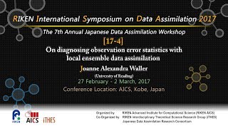 【Participant Talks】On diagnosing observation error statistics with ... Joanne Alexandra Waller