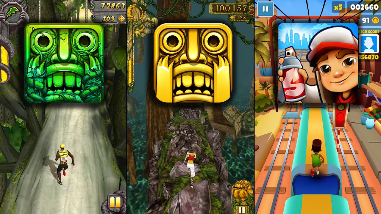 Temple Run 2 Lost Jungle Vs Temple Run Vs Subway Surfers Cairo ...