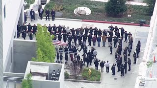 Raw video: Fallen Oakland police officer procession from hospital to coroner's office