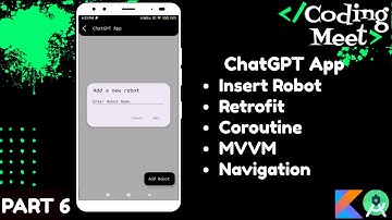 #6 ChatGPT App | Integrating Room | MVVM | Retrofit | Navigation | Android Studio Kotlin