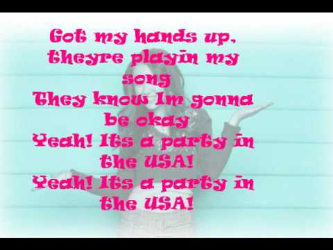Miley Cyrus - Party in the USA -HQ (Lyrics+Download Link) - YouTube
