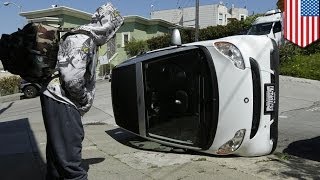 San Francisco Smart Car tipping: prank or vandalism with a social message?