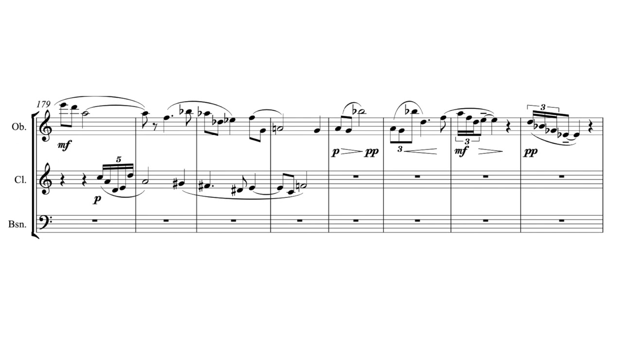 David L. Post - Divertimento for Reed Trio (1995) [Score-Video]