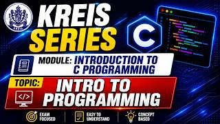 Introduction to Programming | C Programming | KREIS CS | Lecture 1 screenshot 1