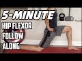 5minute hip flexor stretching routine follow along