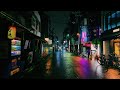 4K ASMR 2am Night Heavy Rain Walk in Osaka Japan | Relaxing Rain Ambience Sounds Sleep Study