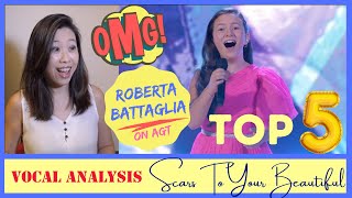 Roberta Battaglia 【Scars to your Beautiful】 Vocal Analysis / Reaction (AGT 2020 Finals)