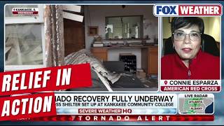 American Red Cross Aids Recovery After Life-threatening Tornado Leaves Kankakee County In Shambles