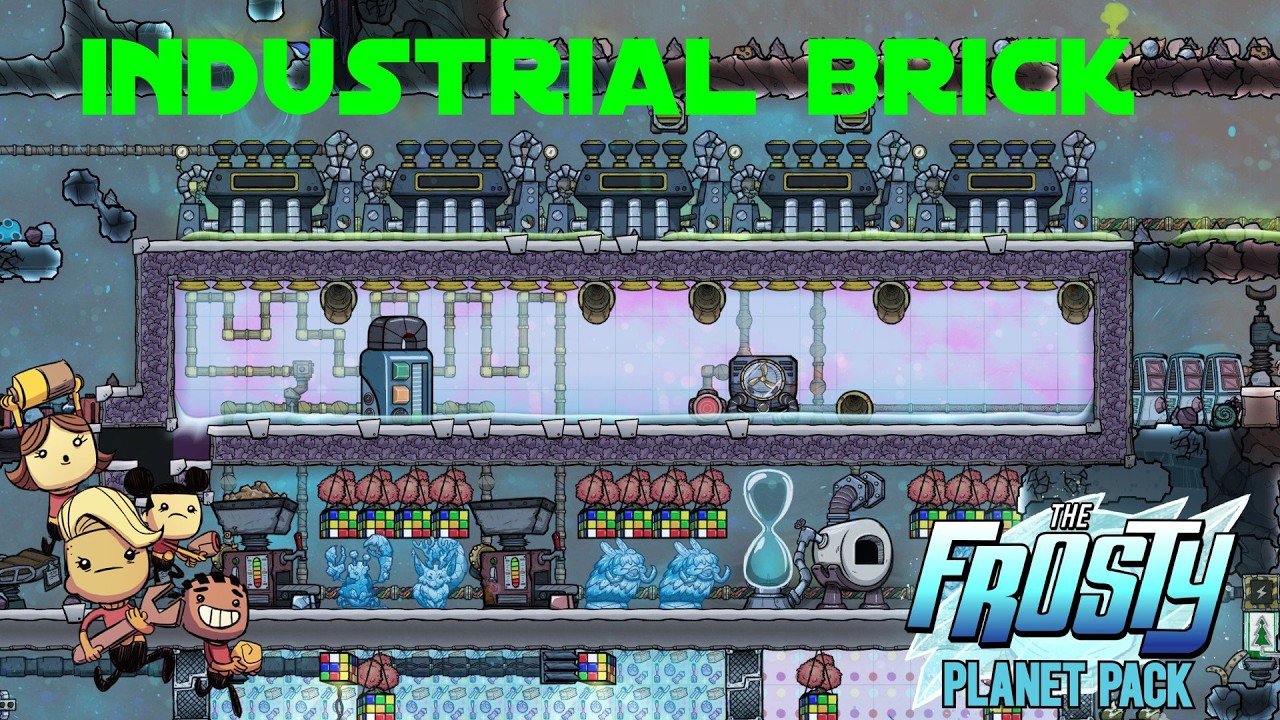 Industrial Brick and fossils || Oxygen not Included Frosty Planet Pack
