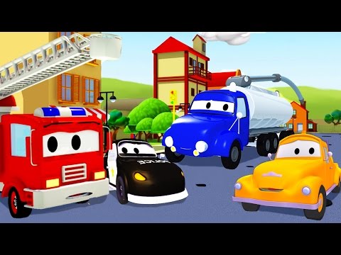 Video Đội xe tuần tra : xe cứu hỏa cùng với xe cảnh sát và... - youtube