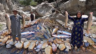 Amazing Big Fish Catch in the Mountains 🎣 | Unbelievable Fishing Technique 🐟 | Rural Village Life 🏔️