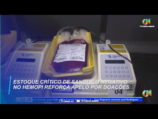 Estoque crítico de sangue O negativo no Hemopi reforça apelo por doações